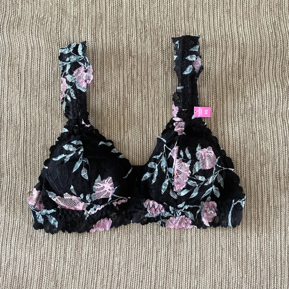 🌸PINK Victoria Secret Floral Lace Bralett XS🌸